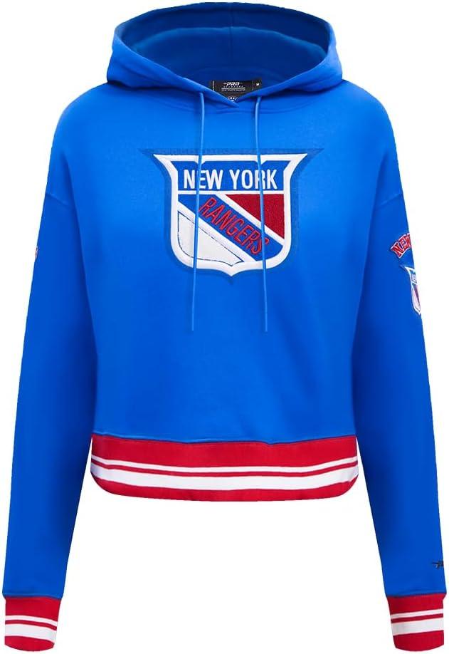 image:imagePro Standard NHL Womens Retro Classics Brushed Back French Terry Cropped Pullover HoodieRoyal BlueRed