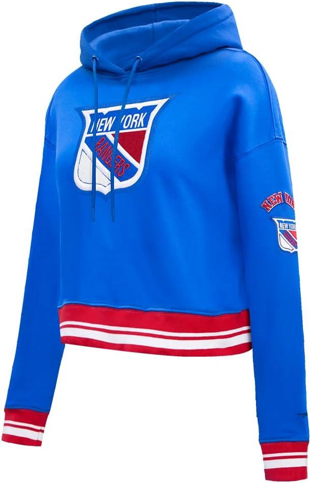 image:imagePro Standard NHL Womens Retro Classics Brushed Back French Terry Cropped Pullover HoodieRoyal BlueRed
