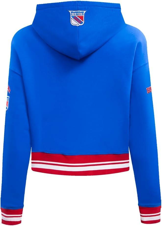 image:imagePro Standard NHL Womens Retro Classics Brushed Back French Terry Cropped Pullover HoodieRoyal BlueRed