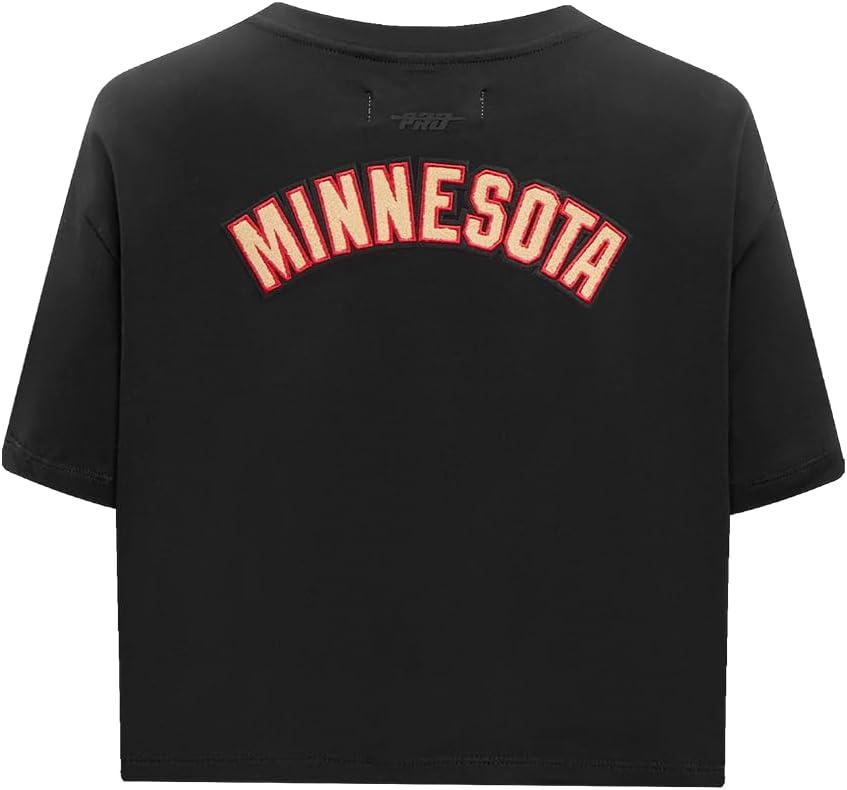 image:imagePro Standard NHL Womens Womens NHL Classic Chenille Cotton Single Jersey Short Sleeve Boxy TeeBlack