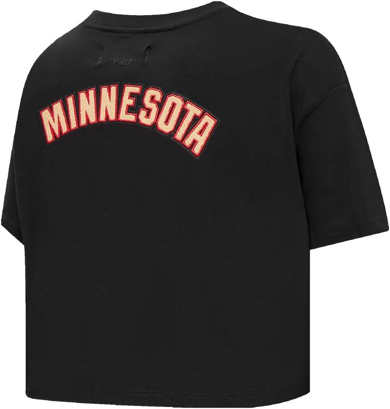 image:imagePro Standard NHL Womens Womens NHL Classic Chenille Cotton Single Jersey Short Sleeve Boxy TeeBlack