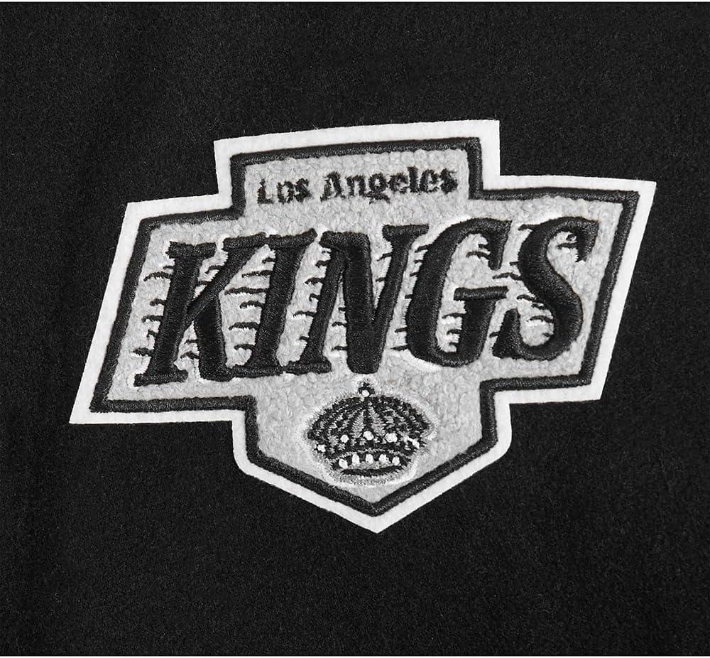 image:imagePro Standard NHL womens Pro Standard Womens Nhl Classic Chenille Wool Varsity JacketBlackWhite
