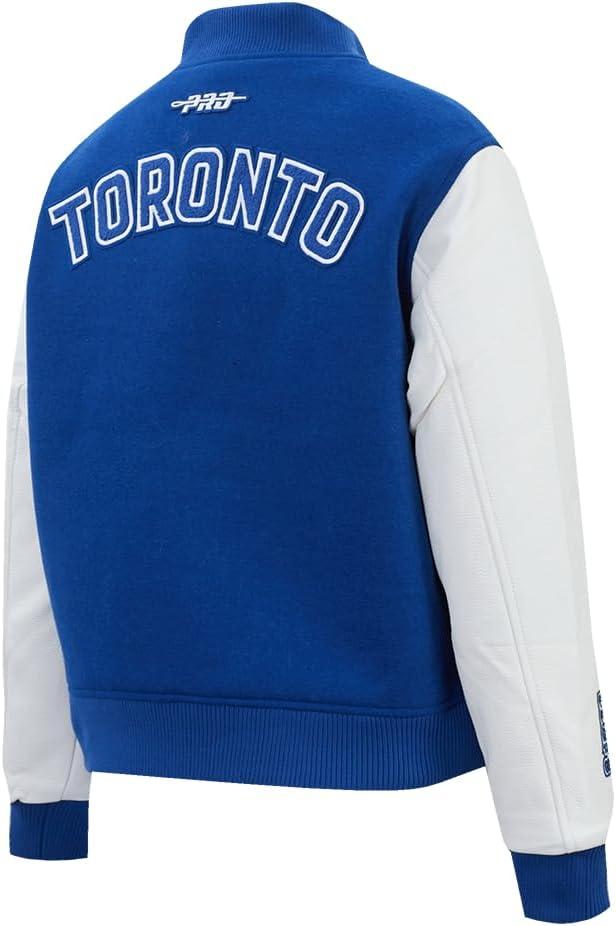 image:imagePro Standard NHL womens Pro Standard Womens Nhl Classic Chenille Wool Varsity JacketDodger BlueWhite