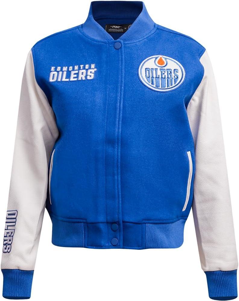 image:imagePro Standard NHL womens Pro Standard Womens Nhl Classic Chenille Wool Varsity JacketDodger BlueWhite