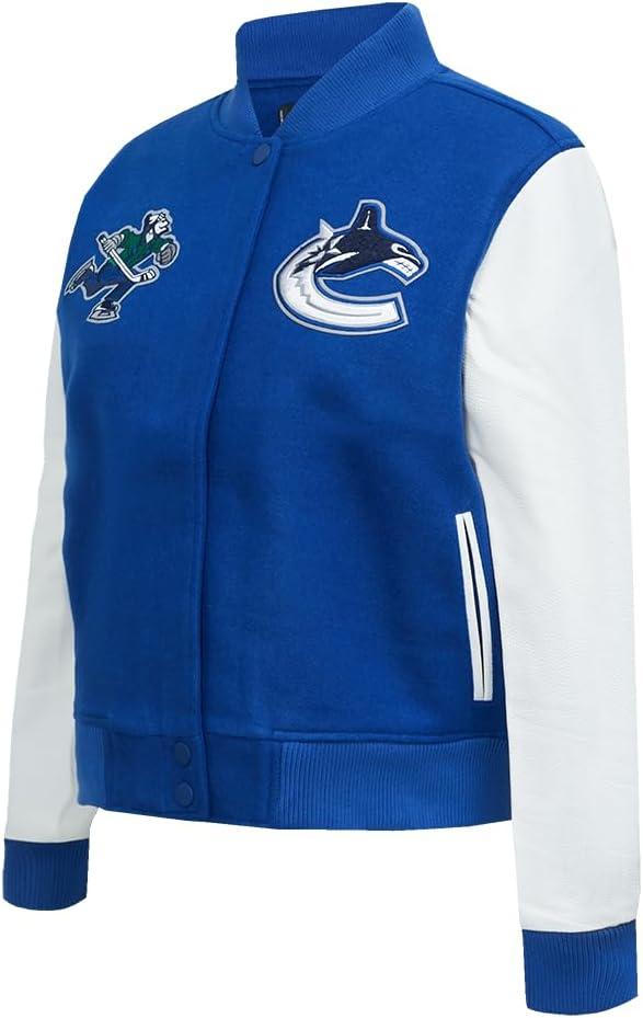 image:imagePro Standard NHL womens Pro Standard Womens Nhl Classic Chenille Wool Varsity JacketDodger BlueWhite