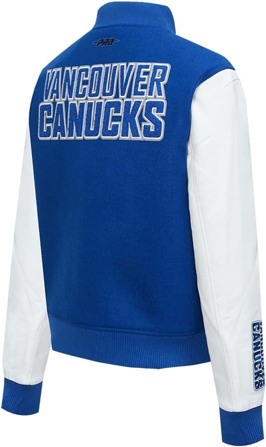 image:imagePro Standard NHL womens Pro Standard Womens Nhl Classic Chenille Wool Varsity JacketDodger BlueWhite