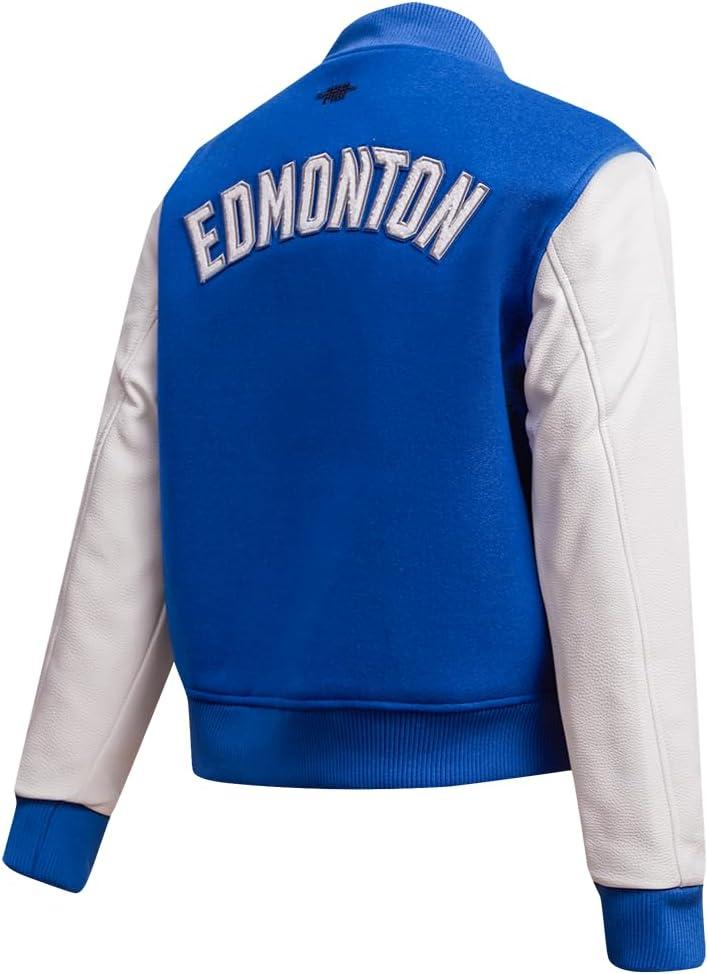 image:imagePro Standard NHL womens Pro Standard Womens Nhl Classic Chenille Wool Varsity JacketDodger BlueWhite