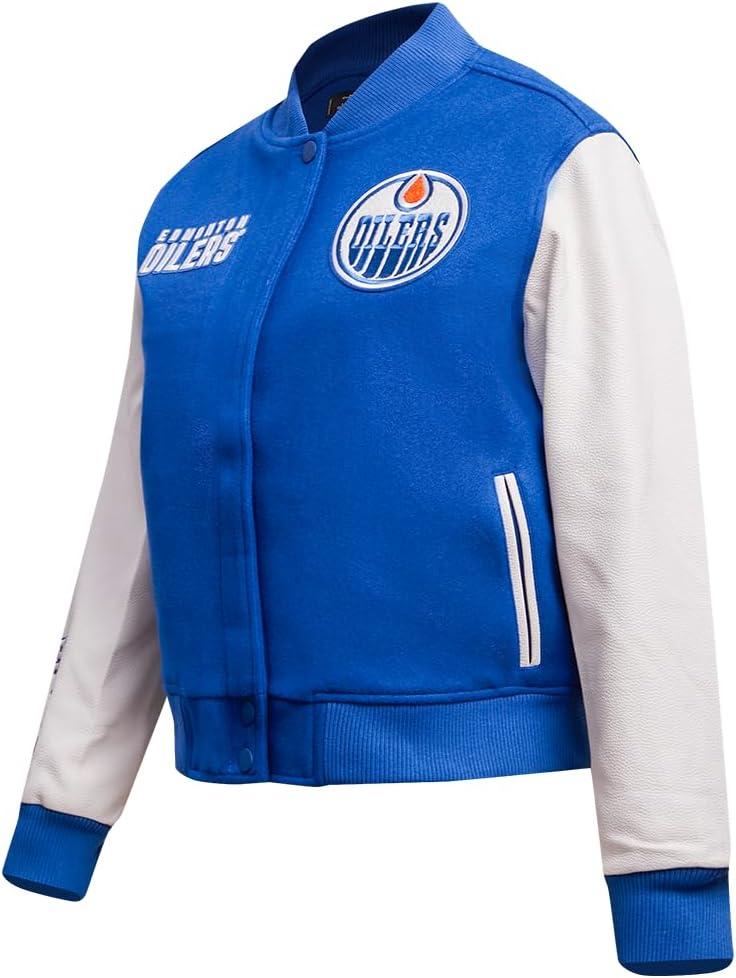 image:imagePro Standard NHL womens Pro Standard Womens Nhl Classic Chenille Wool Varsity JacketDodger BlueWhite