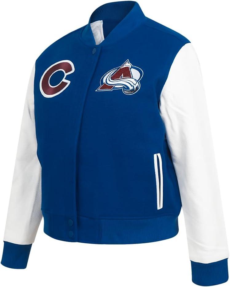 image:imagePro Standard NHL womens Pro Standard Womens Nhl Classic Chenille Wool Varsity JacketDodger BlueWhite