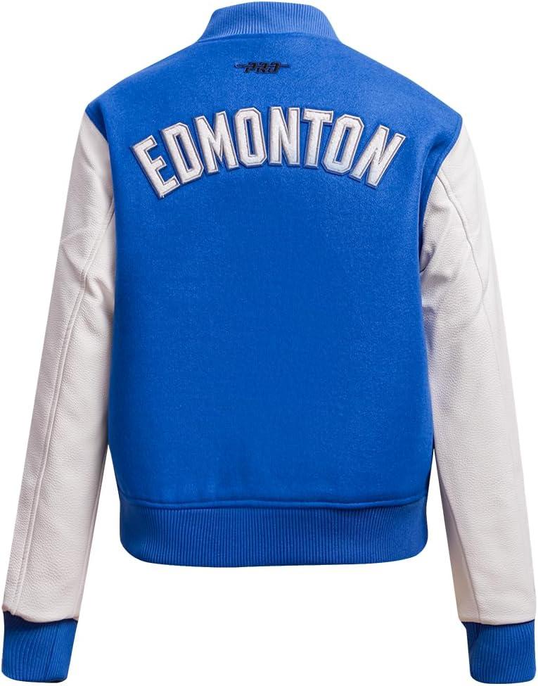 image:imagePro Standard NHL womens Pro Standard Womens Nhl Classic Chenille Wool Varsity JacketDodger BlueWhite