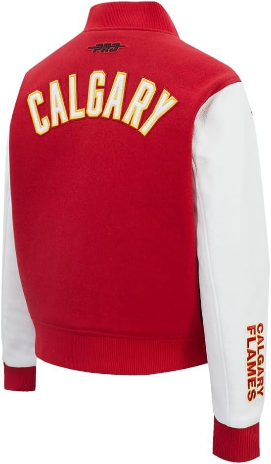 image:imagePro Standard NHL womens Pro Standard Womens Nhl Classic Chenille Wool Varsity JacketRedWhite