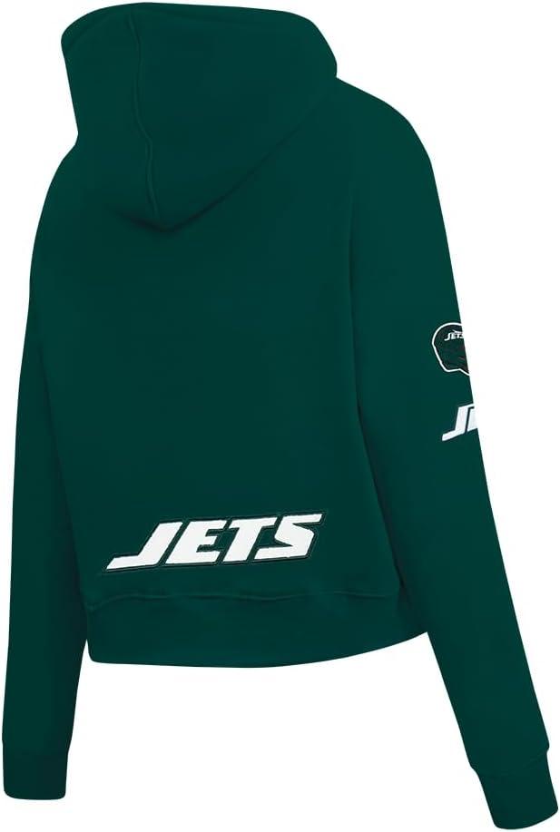 image:imagePro Standard Womens NFL Classic Chenille Brushed Back French Terry Cropped Pullover HoodieForest Green