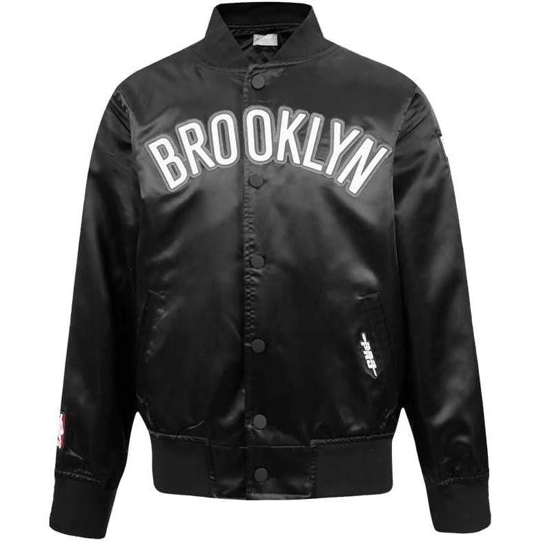 image:imageClassic NBA Brooklyn Nets Big Boys Satin Jacket in Black by Pro StandardBlack