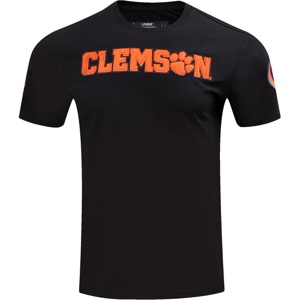 image:imagePro Standard Mens Clemson University Classic Chenille Short Sleeve Tee Black 2XL