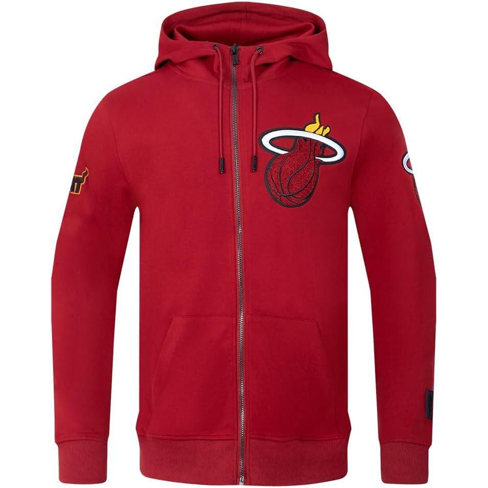 image:imagePro Standard Mens NBA Classic Chenille Cotton Double Knit Full Zip HoodieCardinal Red