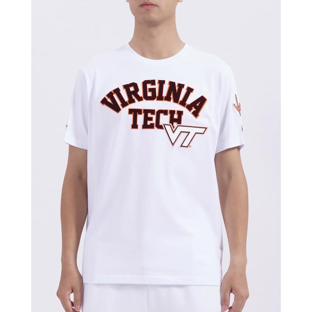 image:imagePro Standard NCAA Mens Mens College Classic Chenille Cotton Short Sleeve TeeWhite