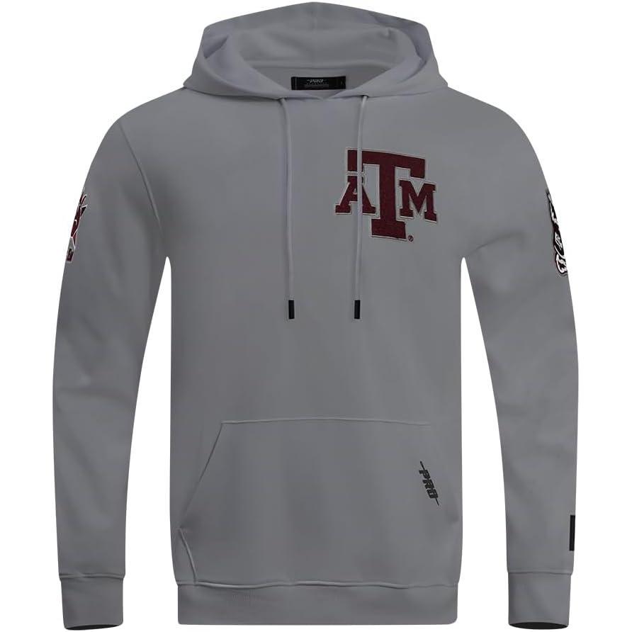 image:imagePro Standard NCAA mens Pro Standard Mens Classic Chenille Cotton Double Knit Pull Over HoodieGray
