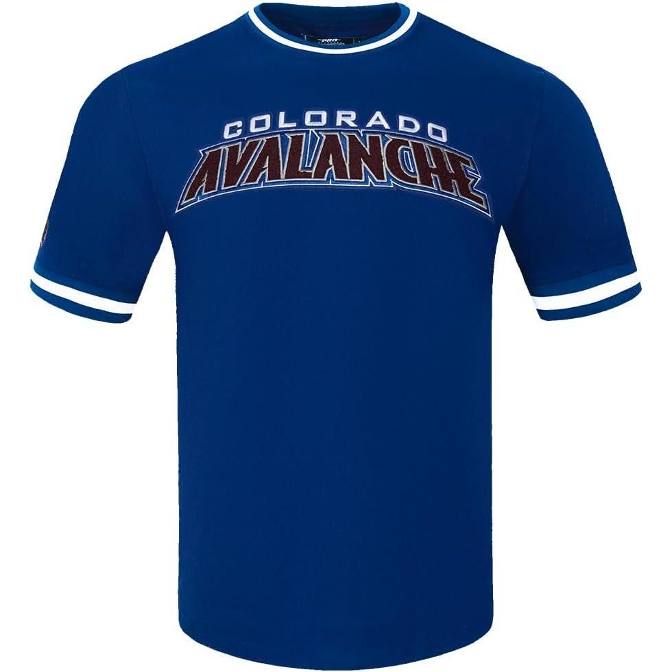 image:imagePro Standard NHL Mens Pro Standard Mens NHL Classic Chenille Cotton Double Knit Short Sleeve TeeDodger Blue