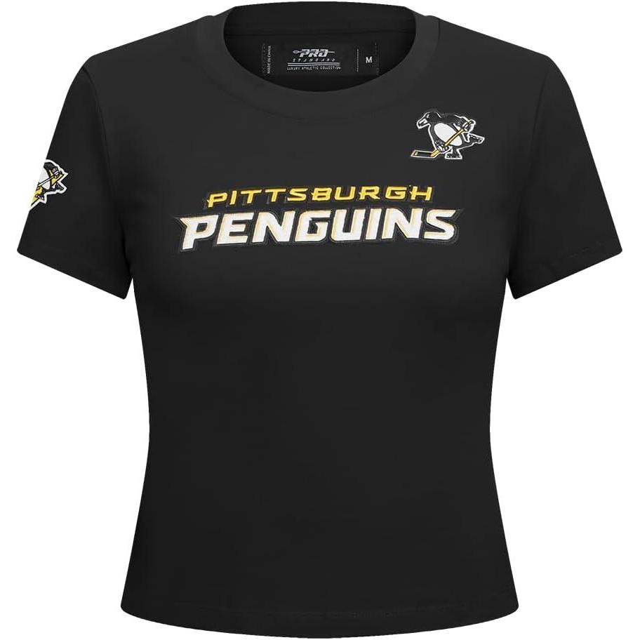 image:imagePro Standard NHL Womens Pro Standard Womens NHL Classic Chenille Short Sleeve Slim Fit TeeBlack