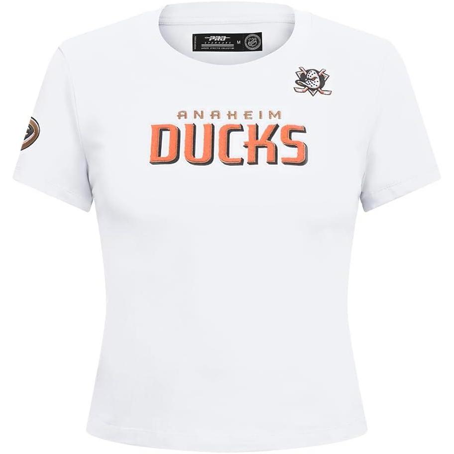 image:imagePro Standard NHL Womens Pro Standard Womens NHL Classic Chenille Short Sleeve Slim TeeWhite