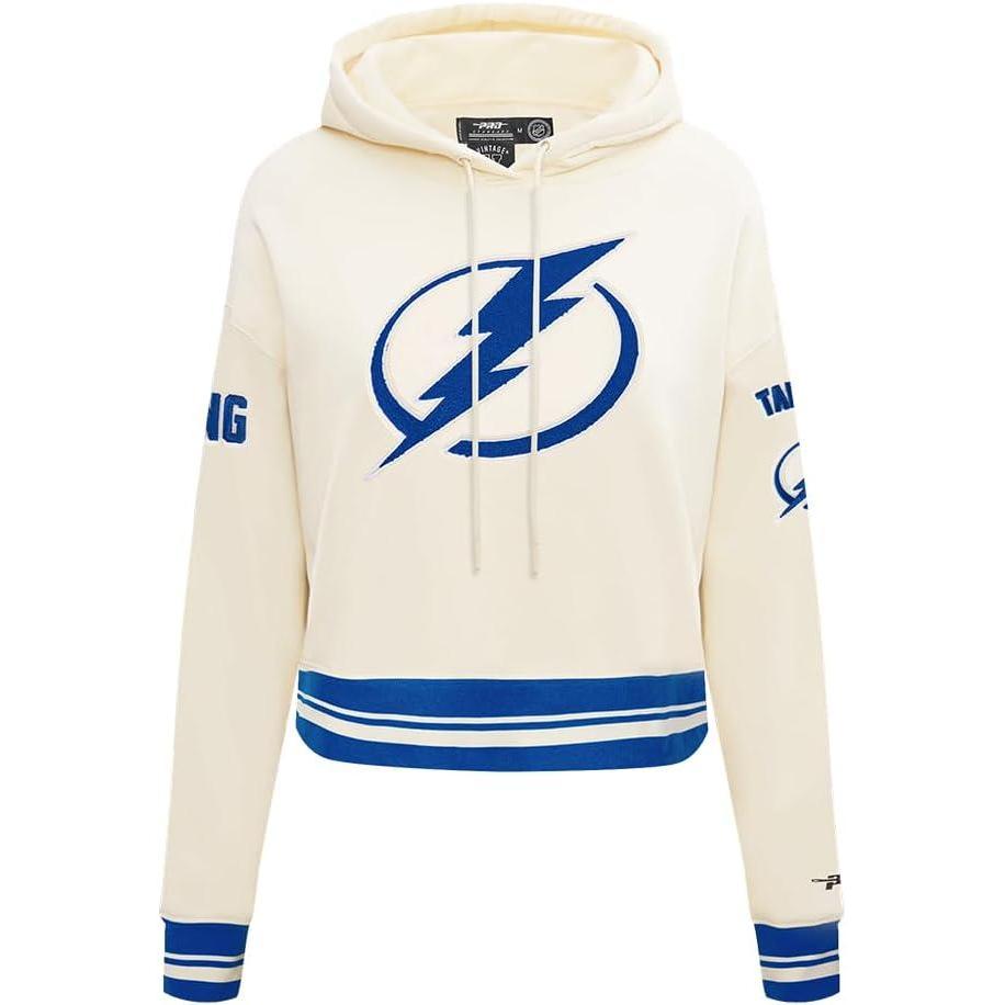 image:imagePro Standard NHL Womens Retro Classics Brushed Back French Terry Cropped Pullover HoodieEggshellDodger Blue