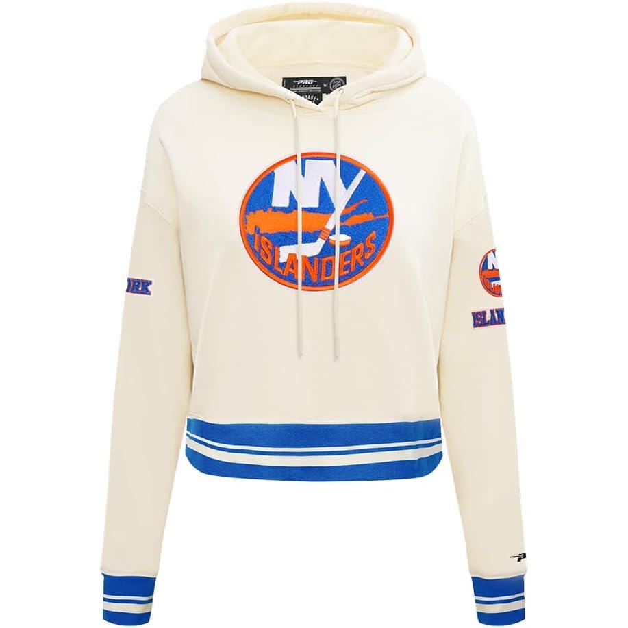 image:imagePro Standard NHL Womens Retro Classics Brushed Back French Terry Cropped Pullover HoodieEggshellRoyal Blue