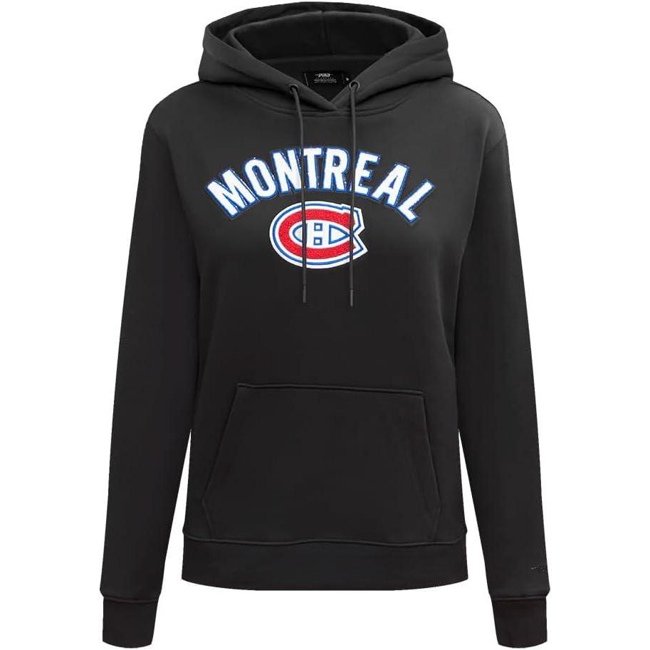 image:imagePro Standard NHL womens Womens Nhl Classic Chenille Brushed Back French Terry Pull Over HoodieBlack