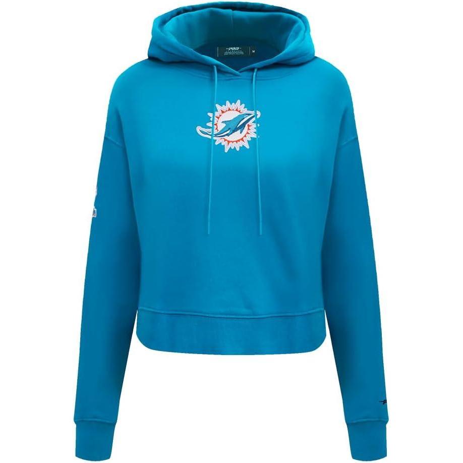 image:imagePro Standard Womens NFL Classic Chenille Brushed Back French Terry Cropped Pullover HoodieTeal