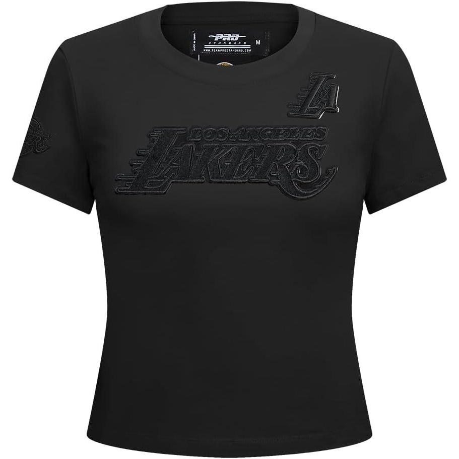 image:imageWomens NBA Classic Triple Black Cotton Short Sleeve Slim Fit TeeBlack