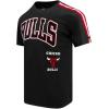 Mens NBA Retro Classics Cotton Taping Tee(Black/Red/Black)