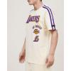 Mens NBA Retro Classics Cotton Taping Tee(Eggshell/ Purple)