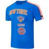 Mens NBA Retro Classics Cotton Taping Tee(Royal Blue/Orange)