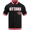 Mens NHL Classic Chenille Button Down(Black/Red)
