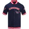 Mens NHL Classic Chenille Button Down(Midnight Navy/Red)