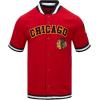 Mens NHL Classic Chenille Button Down(Red/Black)