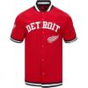 Mens NHL Classic Chenille Button Down(Red/Black)