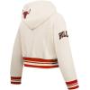 Pro Standard Big Girls NBA Retro Classics Fleece Pull Over Hoodie(Eggshell/ Red)
