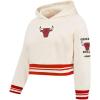 Pro Standard Big Girls NBA Retro Classics Fleece Pull Over Hoodie(Eggshell/ Red)