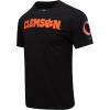 Pro Standard Mens Clemson University Classic Chenille Short Sleeve Tee Black 2XL