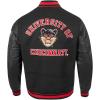 Pro Standard Mens College Classic Chenille Varsity Jacket(Black/Red/Black)