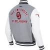 Pro Standard Mens College Classic Chenille Varsity Jacket(Heather Grey/White/Black)