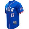 Pro Standard Men’s Josh Allen Royal Buffalo Bills Mesh Button-Up Baseball Jersey, XX-Large