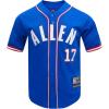 Pro Standard Men’s Josh Allen Royal Buffalo Bills Mesh Button-Up Baseball Jersey, XX-Large