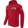 Pro Standard Mens NBA Classic Chenille Cotton Double Knit Full Zip Hoodie(Cardinal Red)