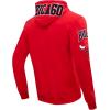 Pro Standard Mens NBA Classic Chenille Cotton Double Knit Full Zip Hoodie(Red)