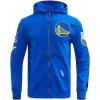 Pro Standard Mens NBA Classic Chenille Cotton Double Knit Full Zip Hoodie(Royal Blue)