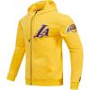 Pro Standard Mens NBA Classic Chenille Cotton Double Knit Full Zip Hoodie(Yellow)