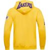 Pro Standard Mens NBA Classic Chenille Cotton Double Knit Full Zip Hoodie(Yellow)
