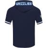 Pro Standard Mens NBA Classic Chenille Cotton Double Knit Short Sleeve Hoodie(Midnight Navy)