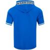 Pro Standard Mens NBA Classic Chenille Cotton Double Knit Short Sleeve Hoodie(Royal Blue)